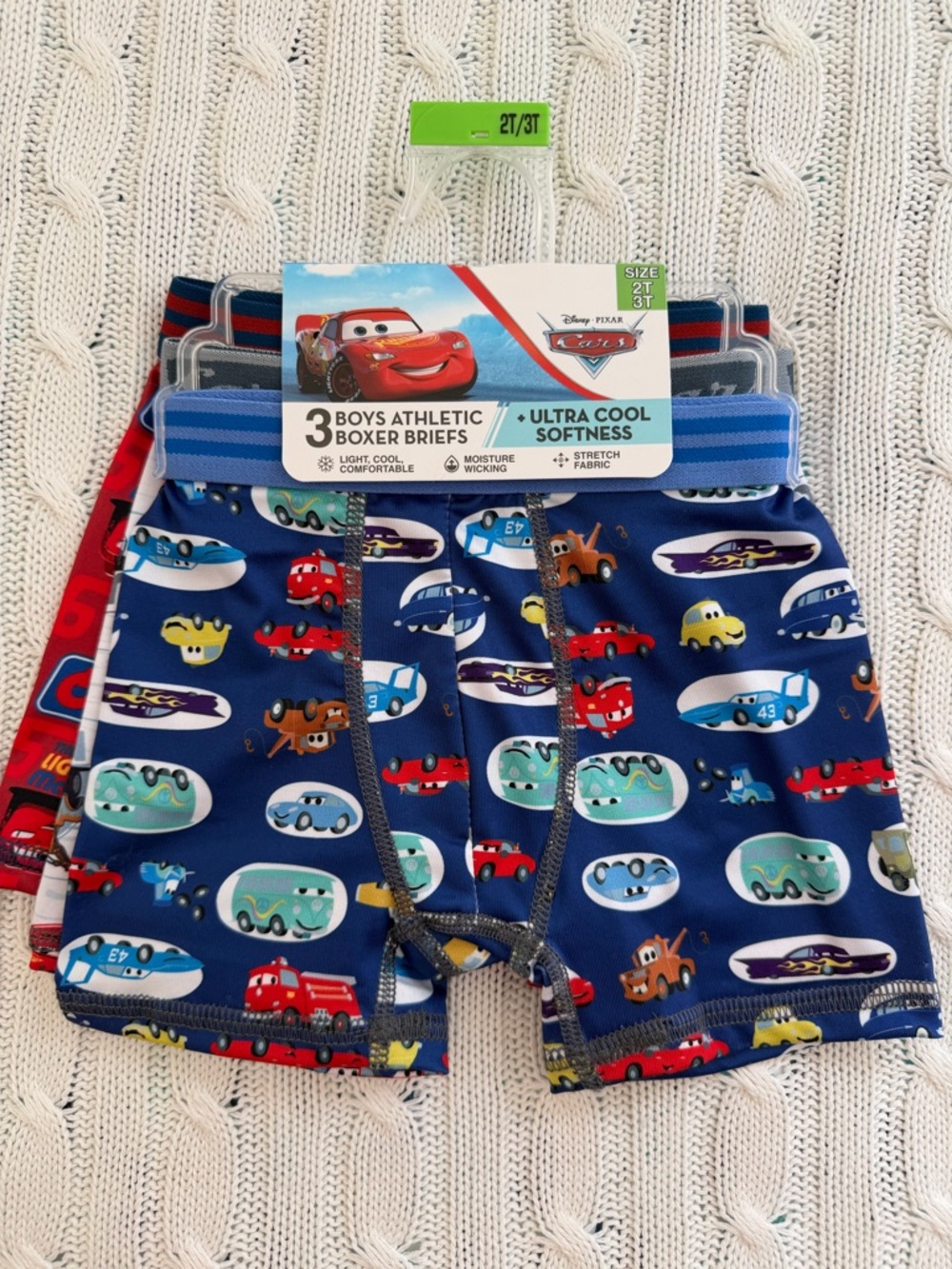 Disney Cars Boys Boxer Briefs Size 2 3T NEW 3 Pack LMQ Tow Mater Underwear Doc